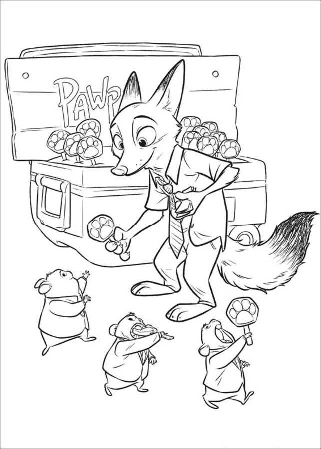 Coloring pages: Zootopia