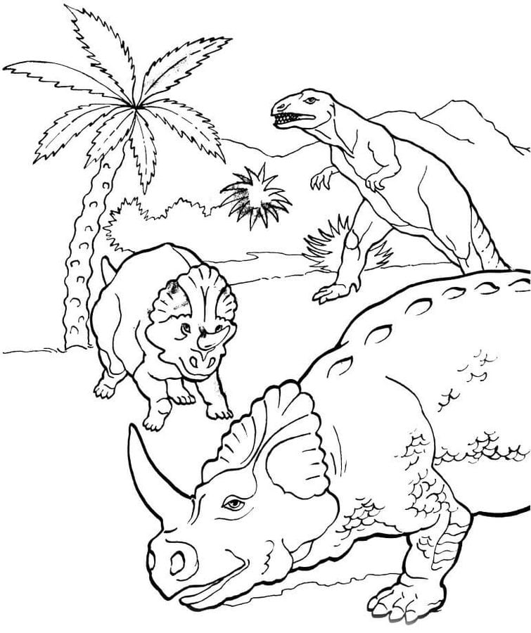Dibujos para colorear: Allosaurus, lagarto extraño