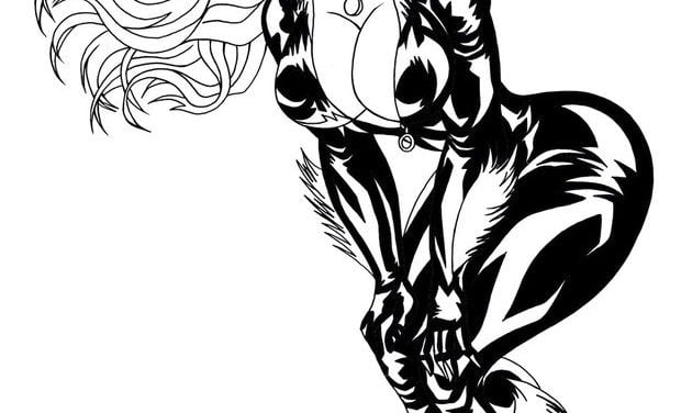 Coloring pages: Black cat