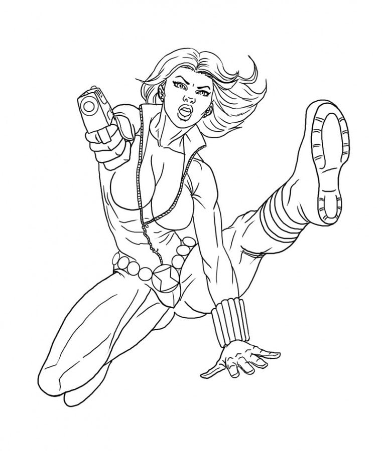 Coloring pages: Black Widow 1