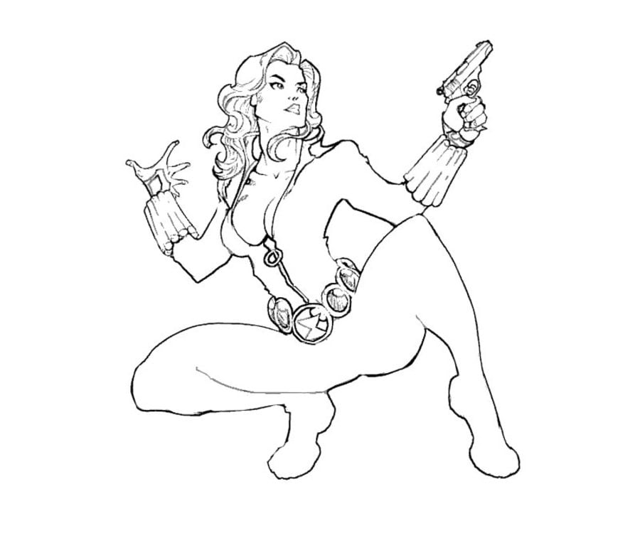 Coloring pages: Black Widow 2