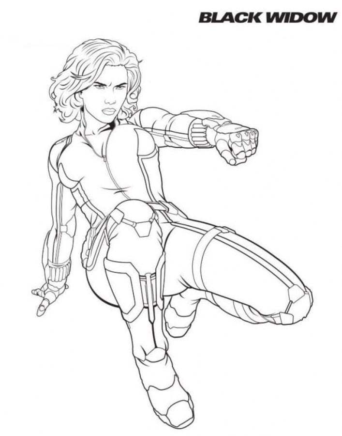 Coloring pages: Black Widow 6