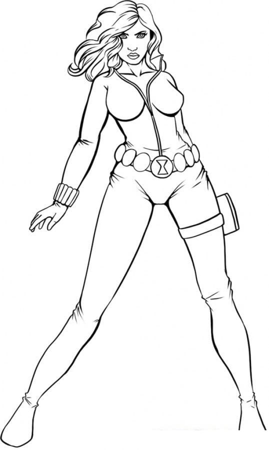 Coloring pages: Black Widow 8