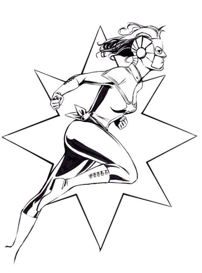 Coloring pages: Carol Danvers / Captain Marvel