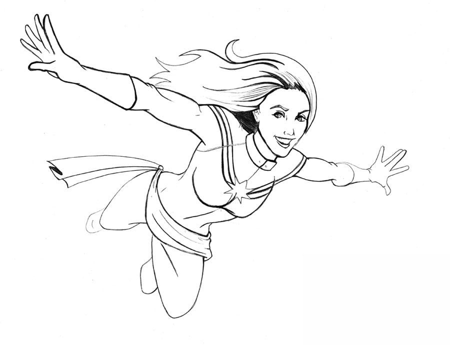 Dibujos para colorear: Carol Danvers / Captain Marvel