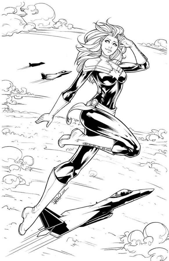Coloring pages: Carol Danvers / Captain Marvel