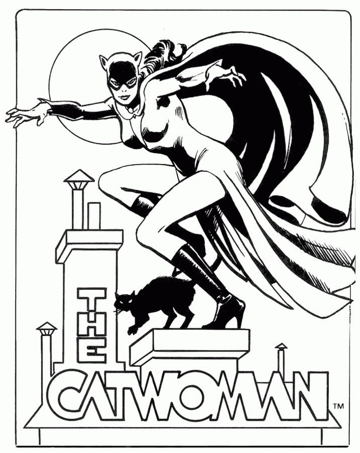 Dibujos De Dc Comic Catwoman Para Colorear Para Colorear Pintar E