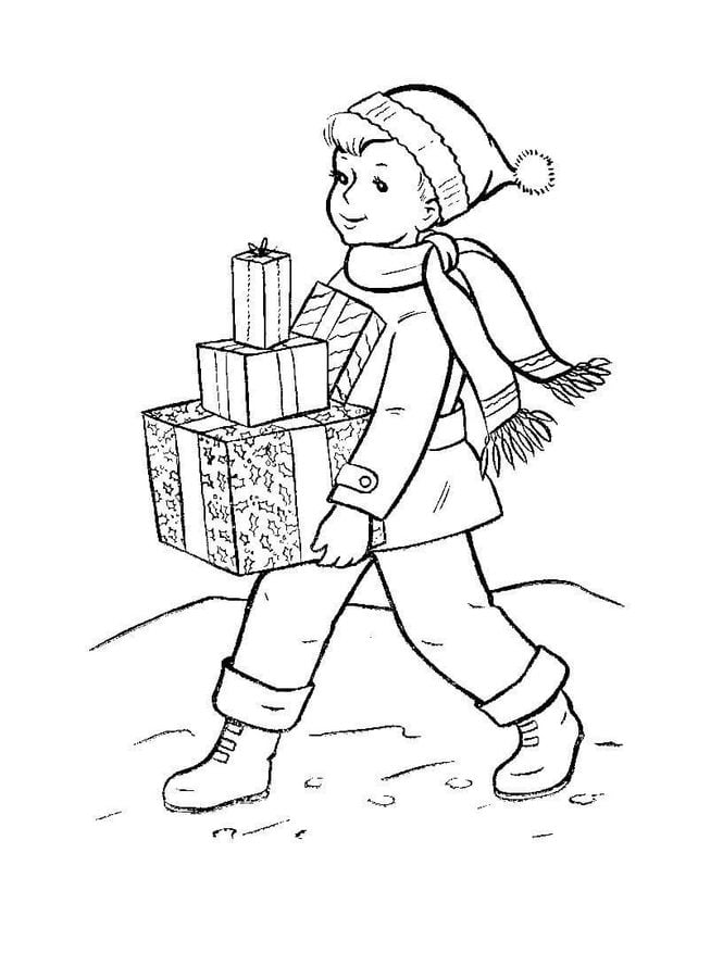 Coloring pages: Christmas Gifts