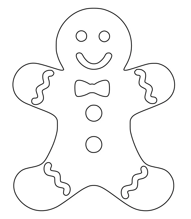 Kolorowanki: Piernik bożonarodzeniowy 1