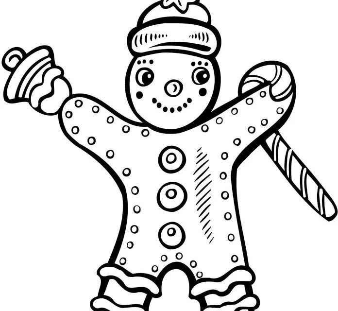 Kolorowanki: Piernik bożonarodzeniowy