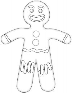 Coloring pages: Christmas Gingerbread, printable for kids &amp; adults, free