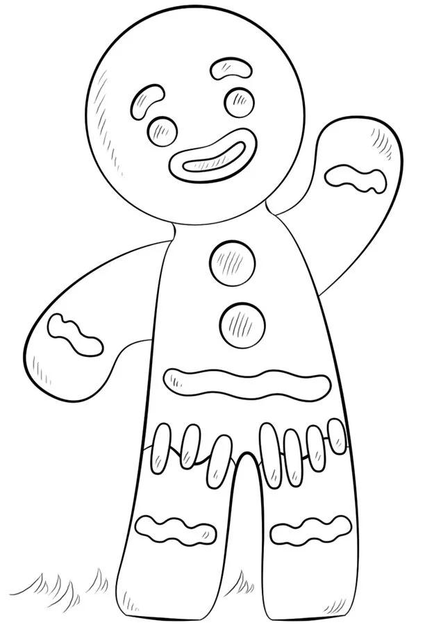 Kolorowanki: Piernik bożonarodzeniowy 7