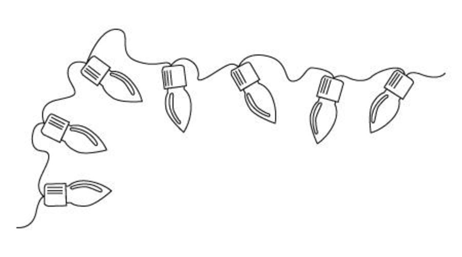 Coloring pages: Christmas Lights