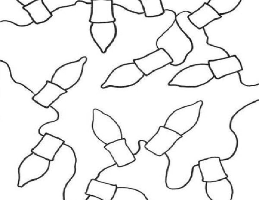 Coloring pages: Christmas Lights