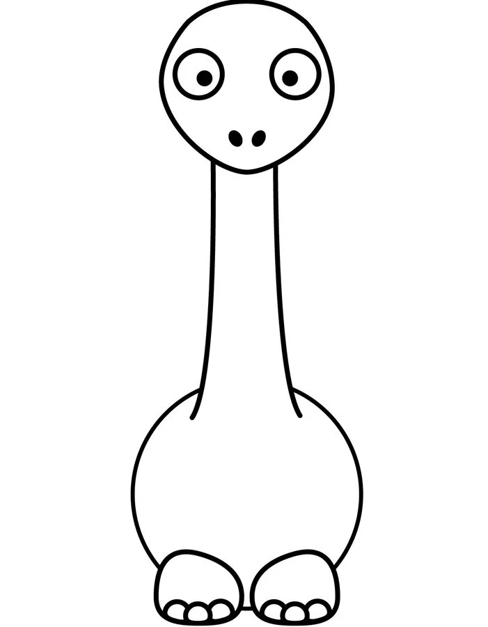 Kolorowanki: Diplodok 1