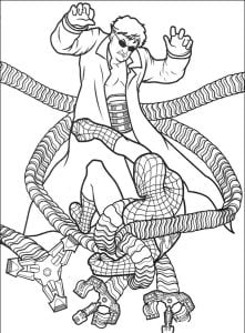 Coloring pages: Doctor Octopus, printable for kids & adults, free