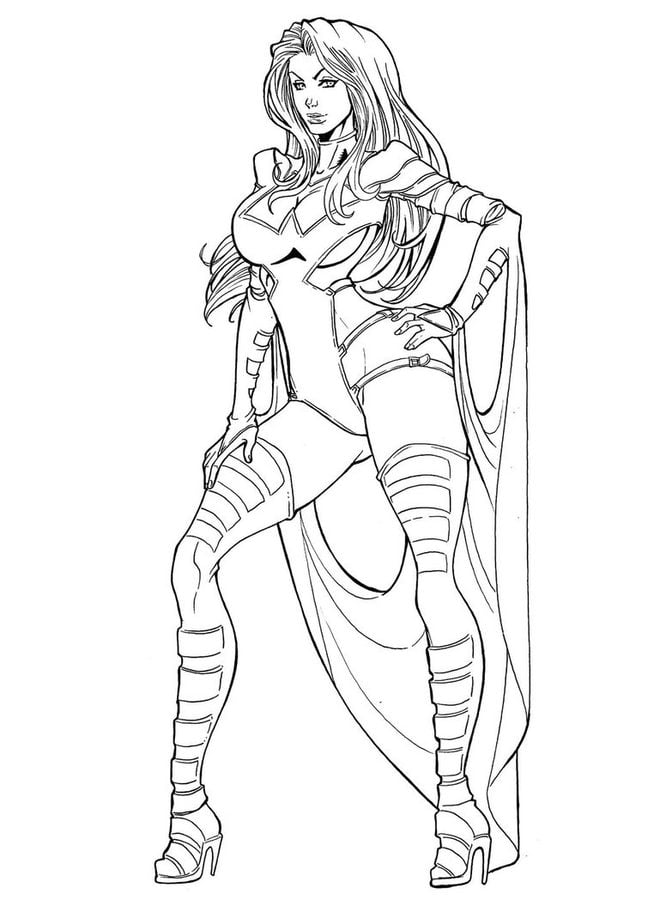 Coloring pages: Emma Frost