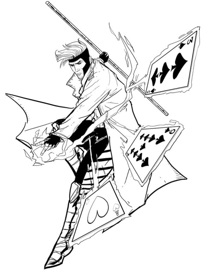 gambit coloring pages