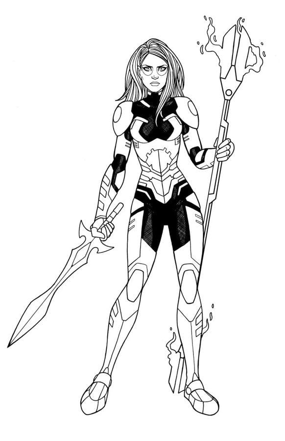Coloring pages: Gamora