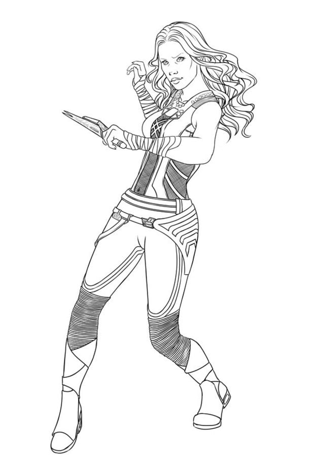 Coloring pages: Gamora