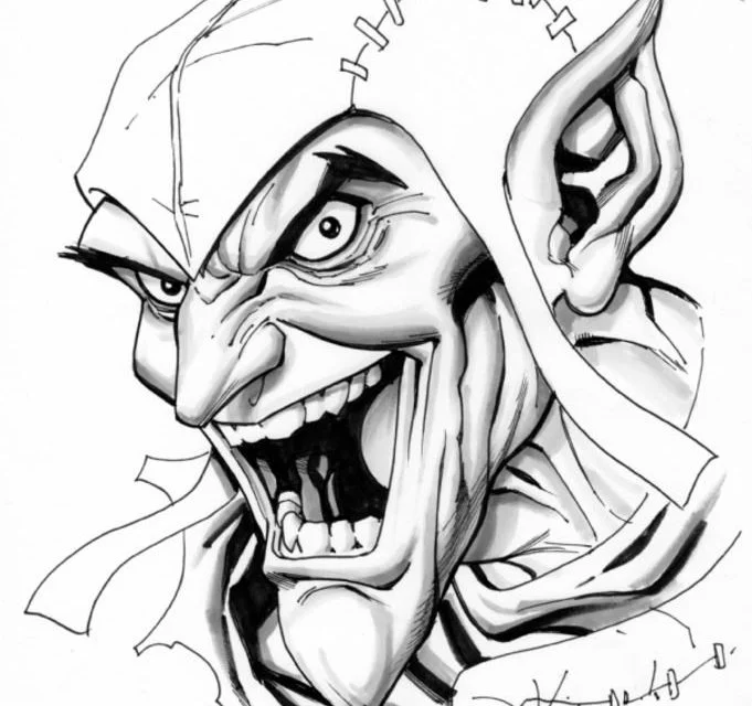marvel new goblin coloring page