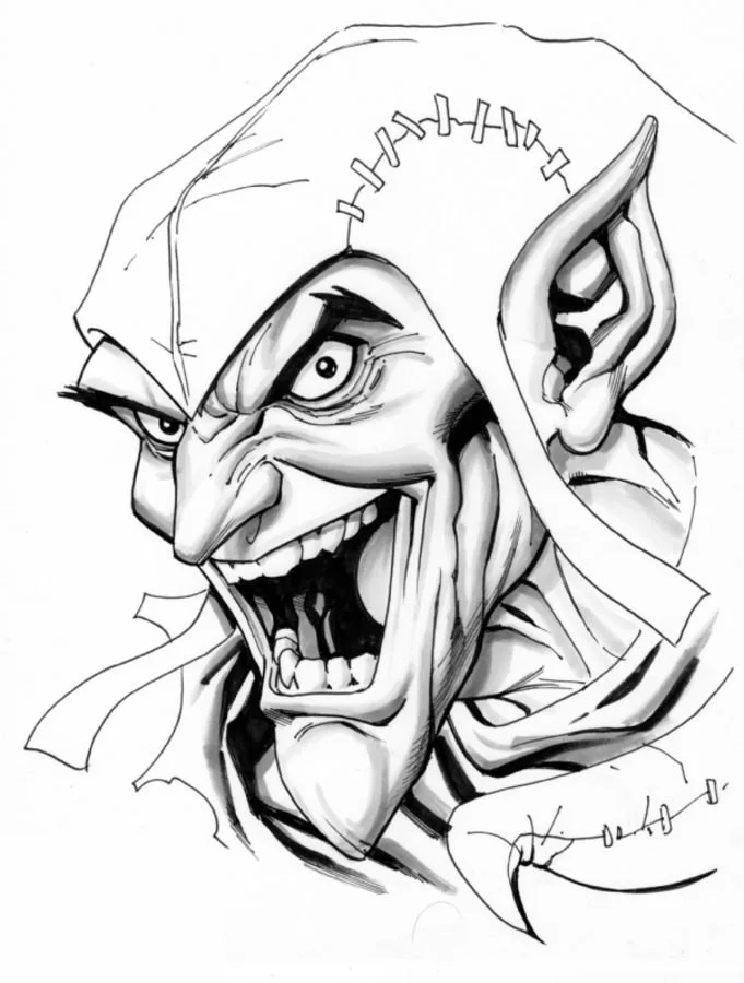 marvel new goblin coloring page