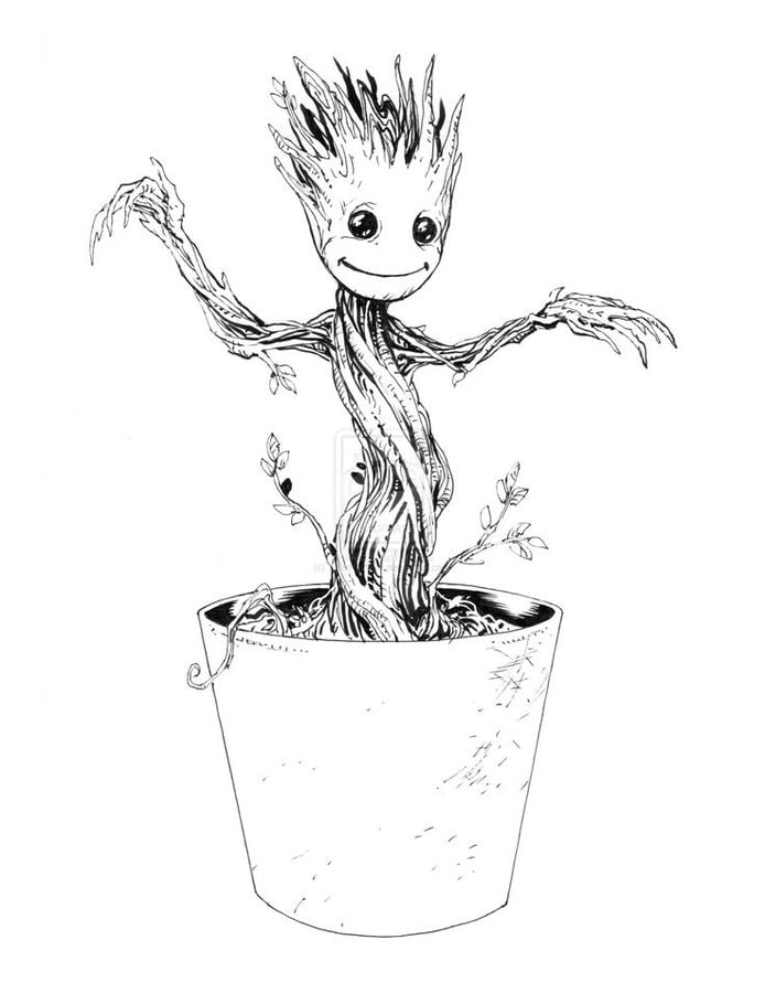 Coloring pages: Groot 2