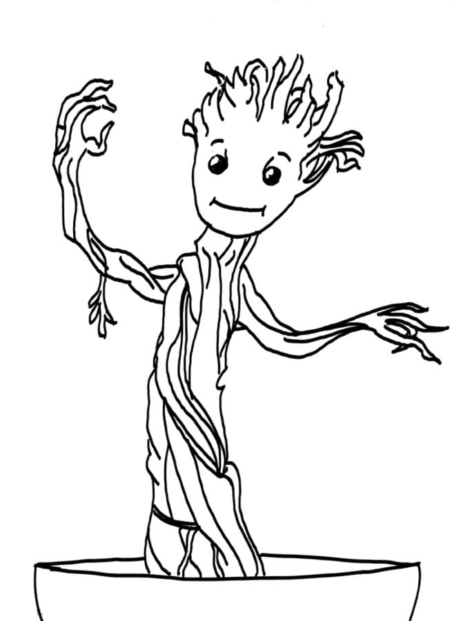 Coloring pages: Groot 5