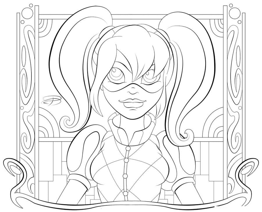 Coloring pages: Harley Quinn 3