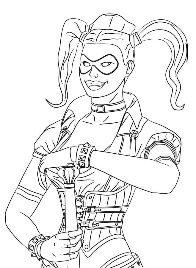Coloring pages: Harley Quinn 4