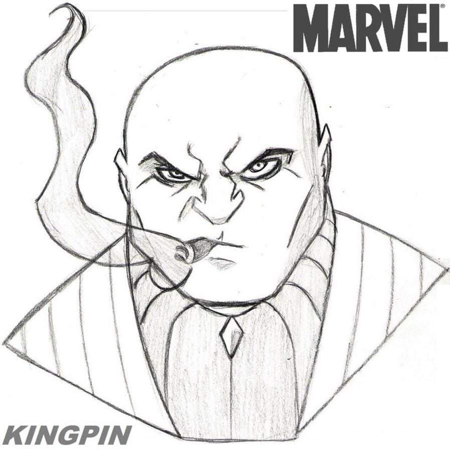 Kingpin Wilson Fisk Disegni da colorare Fumetto Marvel
