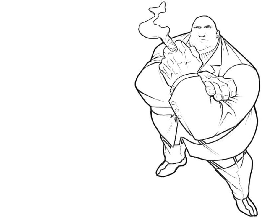 Coloring pages: Kingpin / Wilson Fisk 7