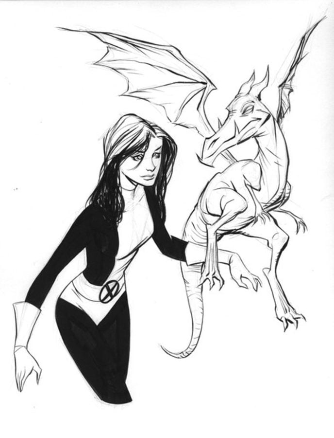 Coloring pages: Kitty Pryde