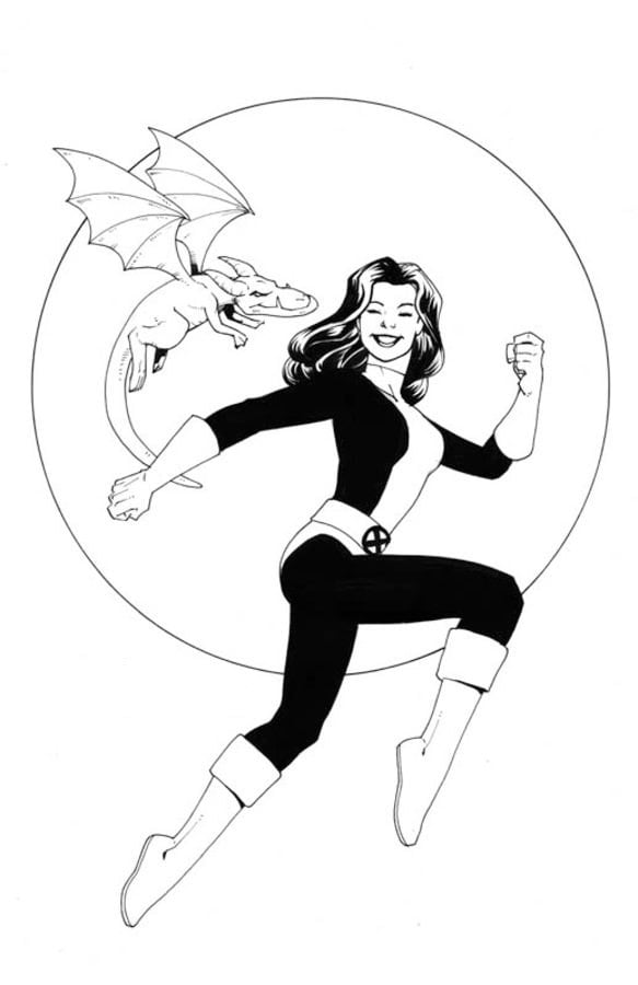 Coloring pages: Kitty Pryde, printable for kids & adults, free