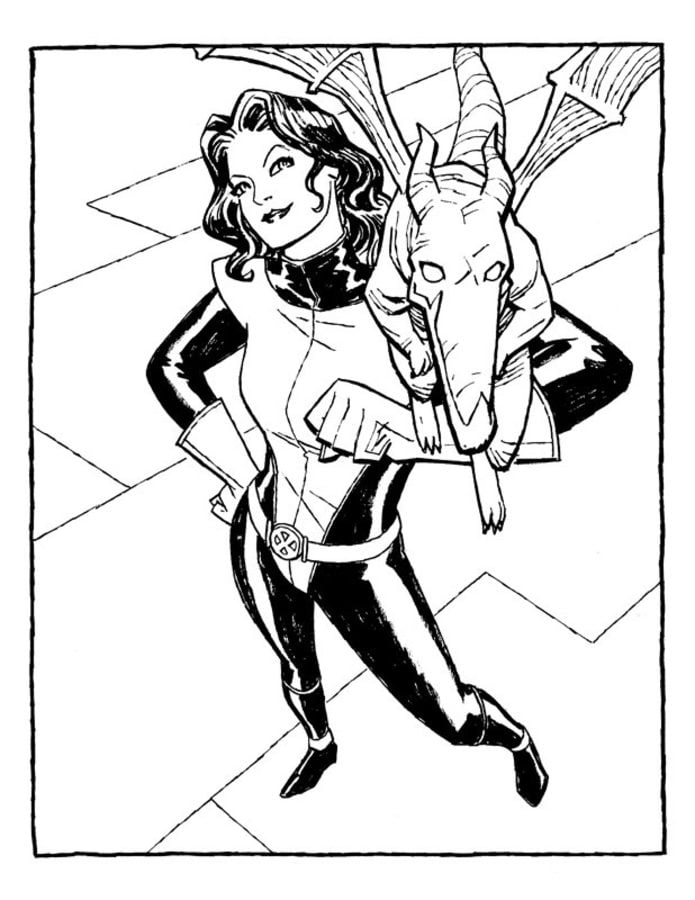 Coloring pages: Kitty Pryde