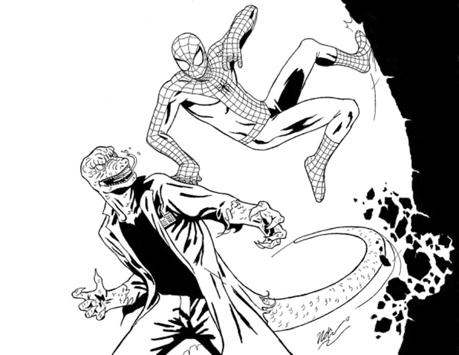 Coloring pages: Lizard / Curt Connors, printable for kids & adults, free