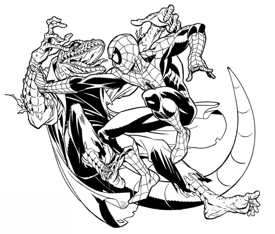 Coloring pages: Lizard / Curt Connors
