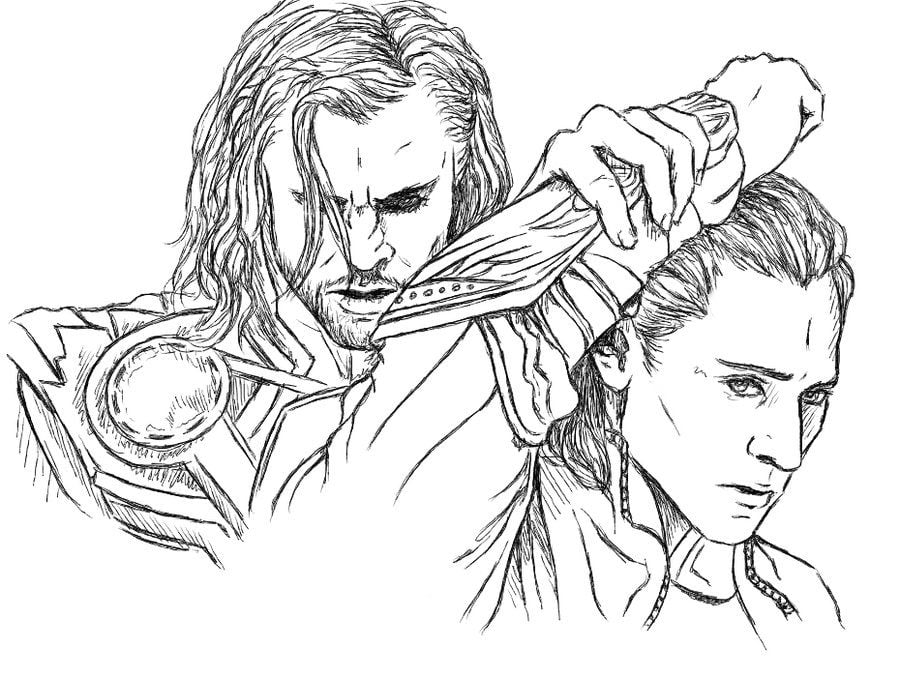 Coloring pages: Loki