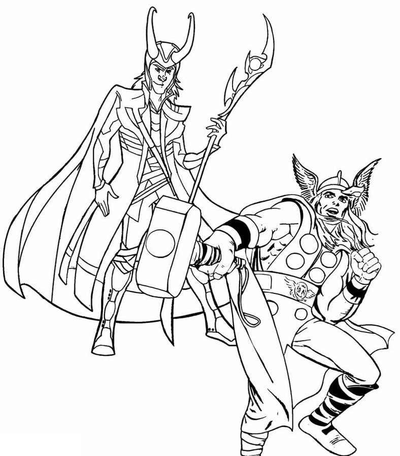 Coloring pages: Loki 7