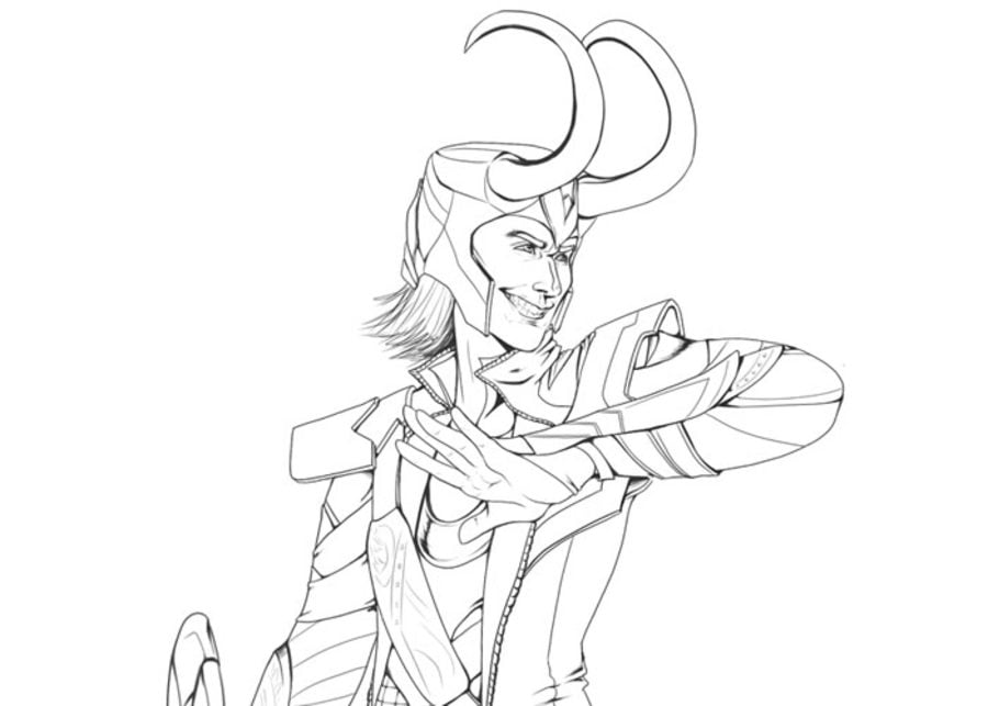 Coloring pages: Loki 8