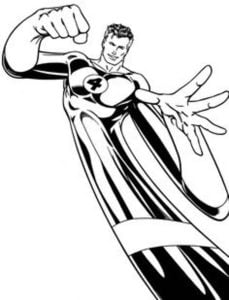 Coloring pages: Mister Fantastic, printable for kids & adults, free