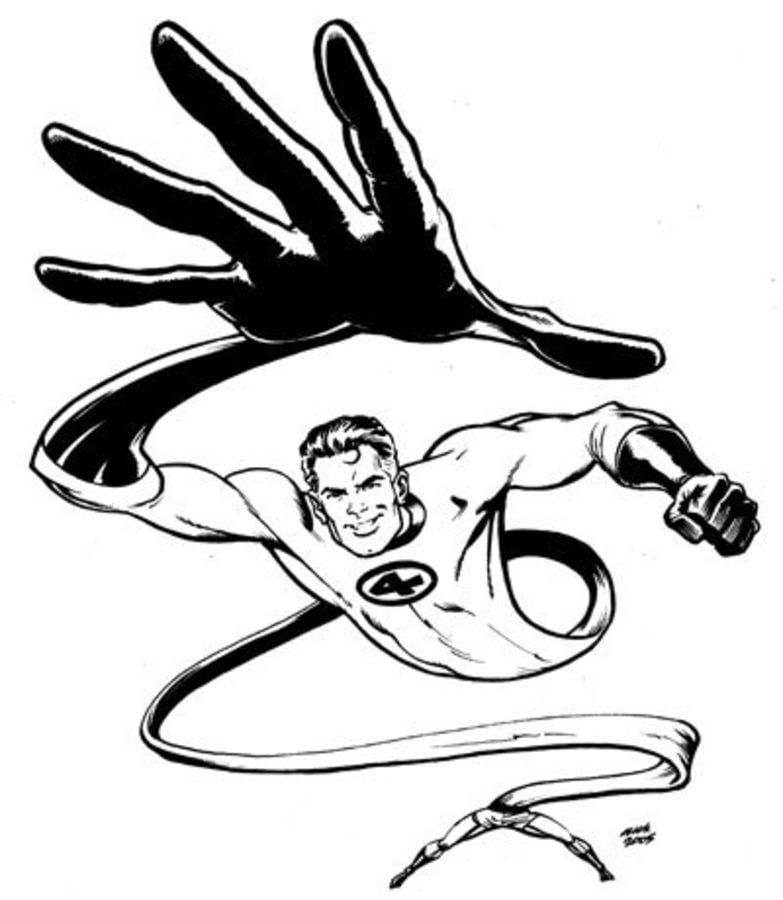 Coloring pages: Mister Fantastic, printable for kids & adults, free