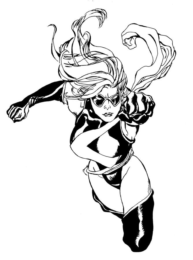 Coloriages: Miss Marvel 3