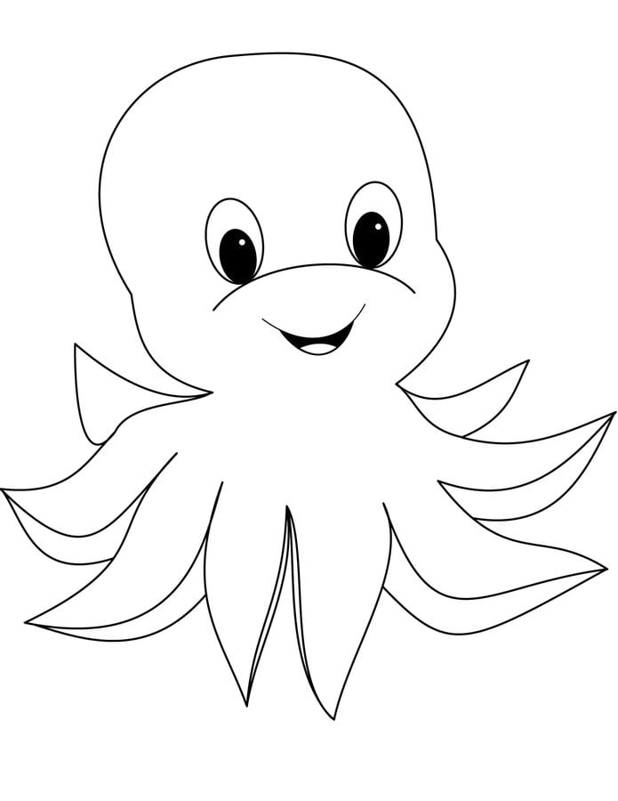 Coloring pages: Octopus 8