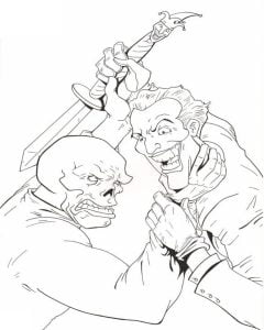 Coloring pages: Red Skull, printable for kids &amp; adults, free