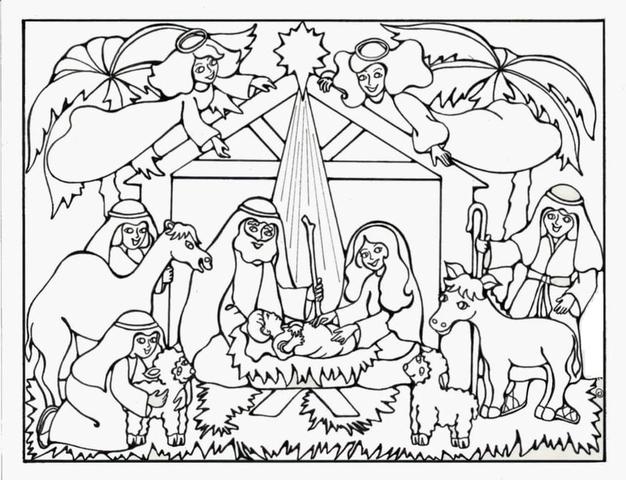 Coloring pages: Religious Christmas