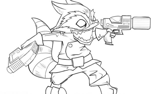Dibujos para colorear: Rocket Raccoon