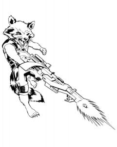 10 Rocket Raccoon Coloring Pages Printable: Unleash Your Inner Guardian of the Galaxy