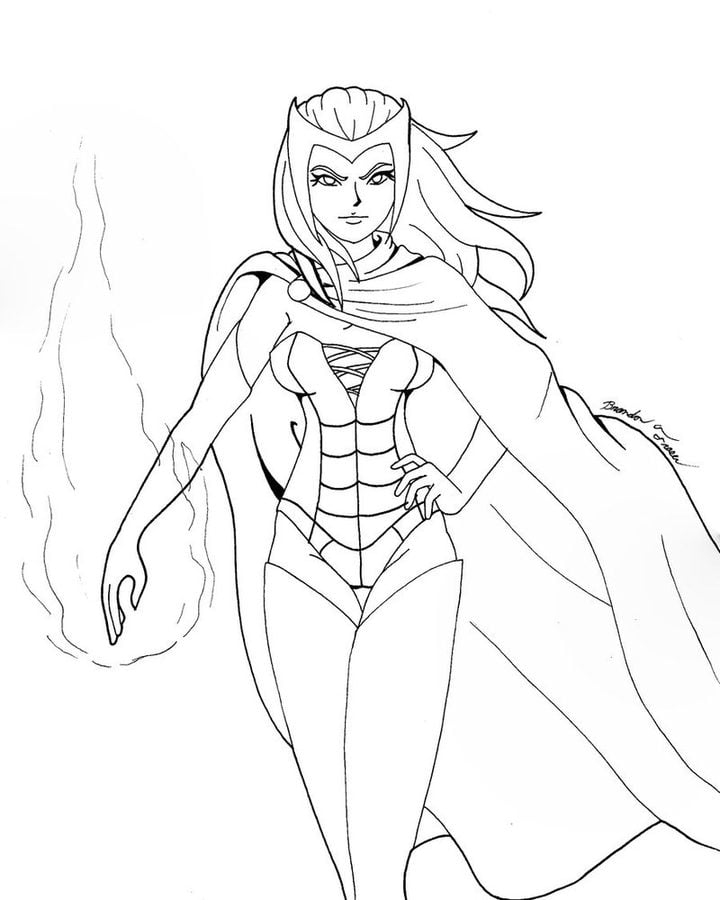 Coloring pages: Scarlet Witch 2