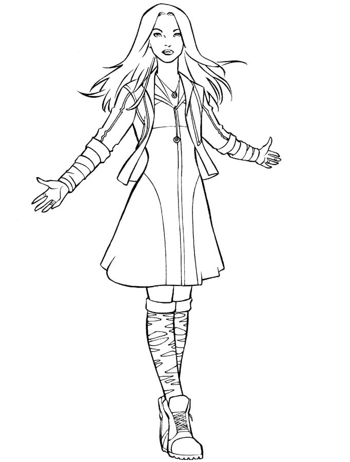 Coloring pages: Scarlet Witch 3